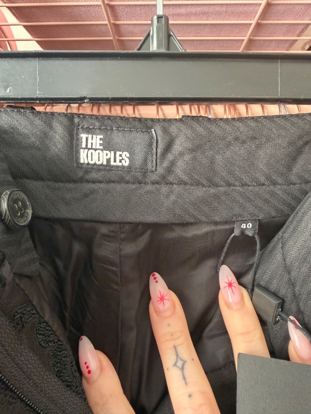 NWT The Kooples Black Floral Women’s Trousers | $385 MSRP - Picture 5 of 5